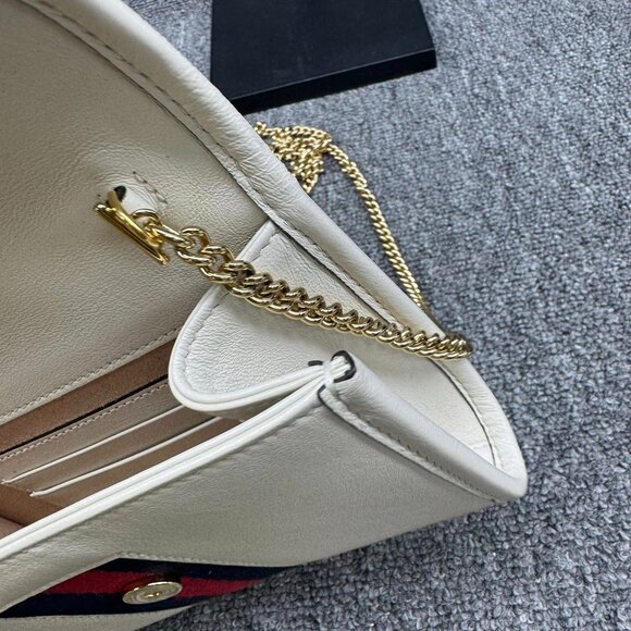 Gucci Rajah White Leather Shoulder Bag lux374-110425 - Picture 15 of 16